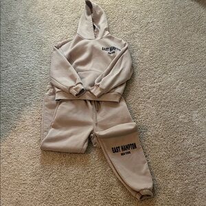 SHEIN Tan Hoodie Jumpsuit Set